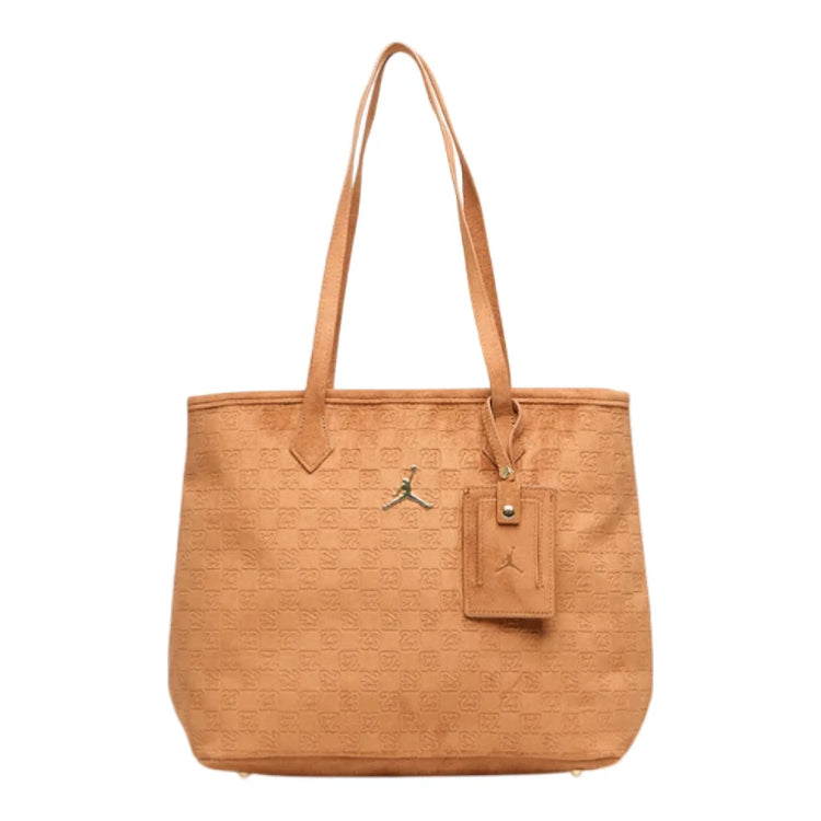 JORDAN Jam Suede Monogram Tote Bag Brown MM9206-X6X