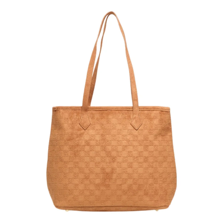 JORDAN Jam Suede Monogram Tote Bag Brown MM9206-X6X