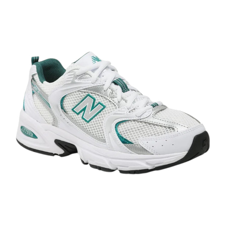 NEW BALANCE 530 White Silver Green Sneakers MR530AB