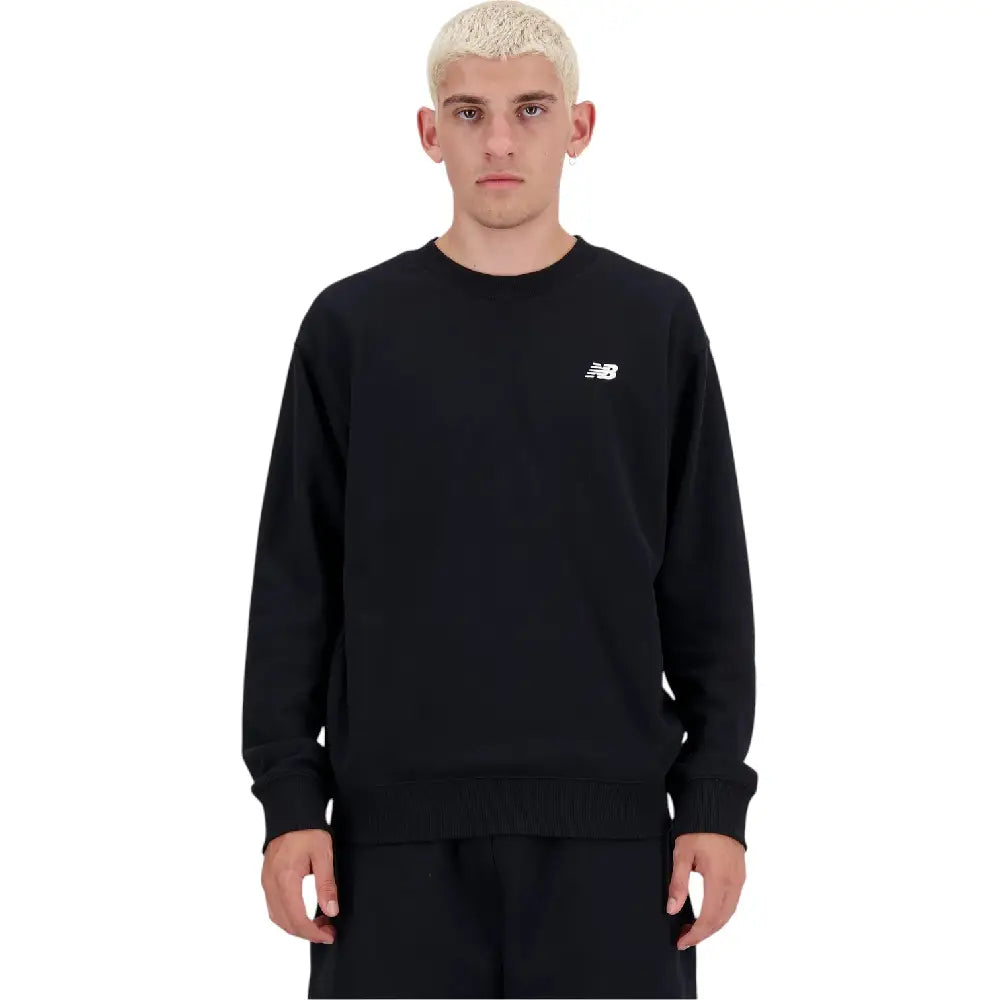 NEW BALANCE Small Logo French Terry Crew Sweat Black MT41507BK
