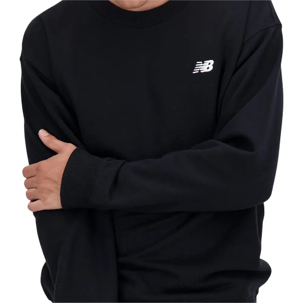 NEW BALANCE Small Logo French Terry Crew Sweat Black MT41507BK