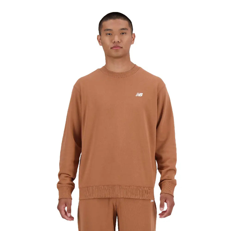 NEW BALANCE Small Logo French Terry Crew Sweat Walnut MT41507WUT