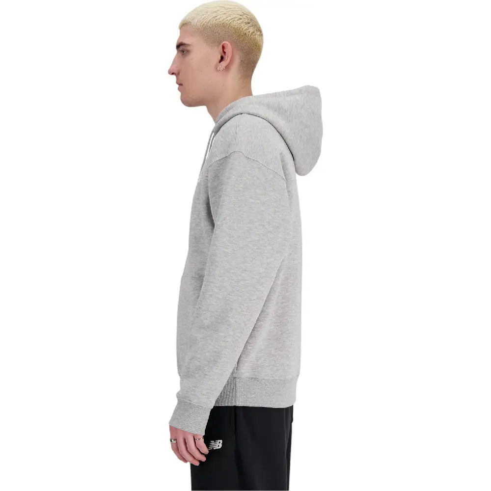 NEW BALANCE Small Logo French Terry Hoodie Grey MT41508AG