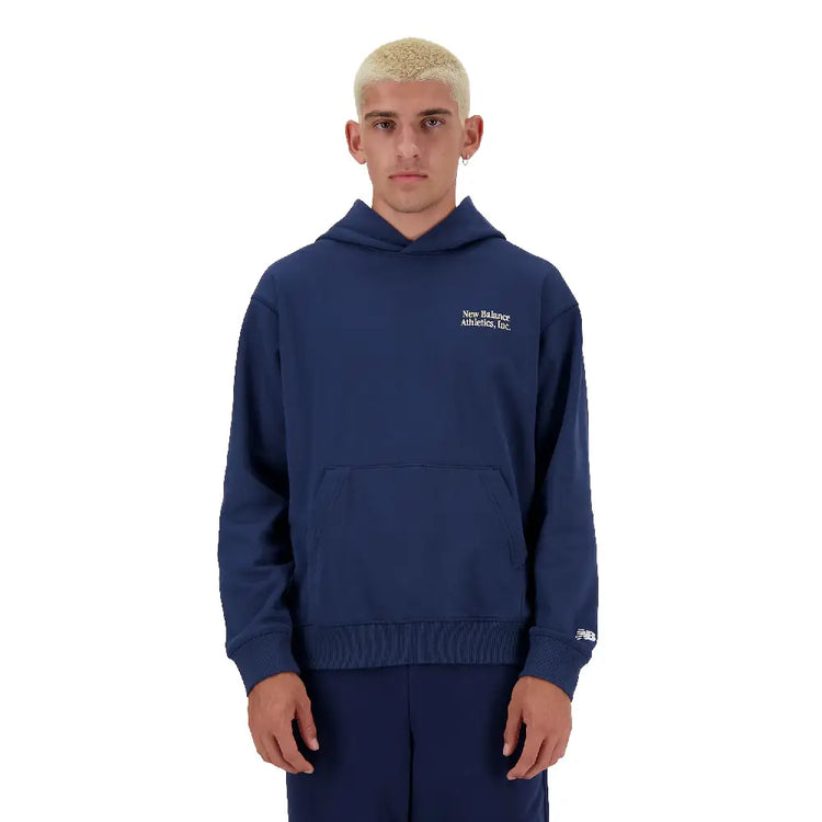 NEW BALANCE Athletics Embroidered Relaxed Hoodie Navy MT41539NNY