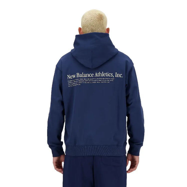 NEW BALANCE Athletics Embroidered Relaxed Hoodie Navy MT41539NNY