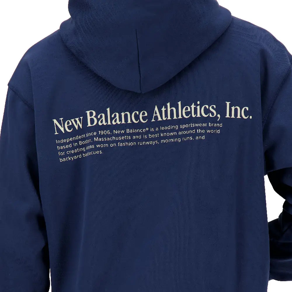NEW BALANCE Athletics Embroidered Relaxed Hoodie Navy MT41539NNY