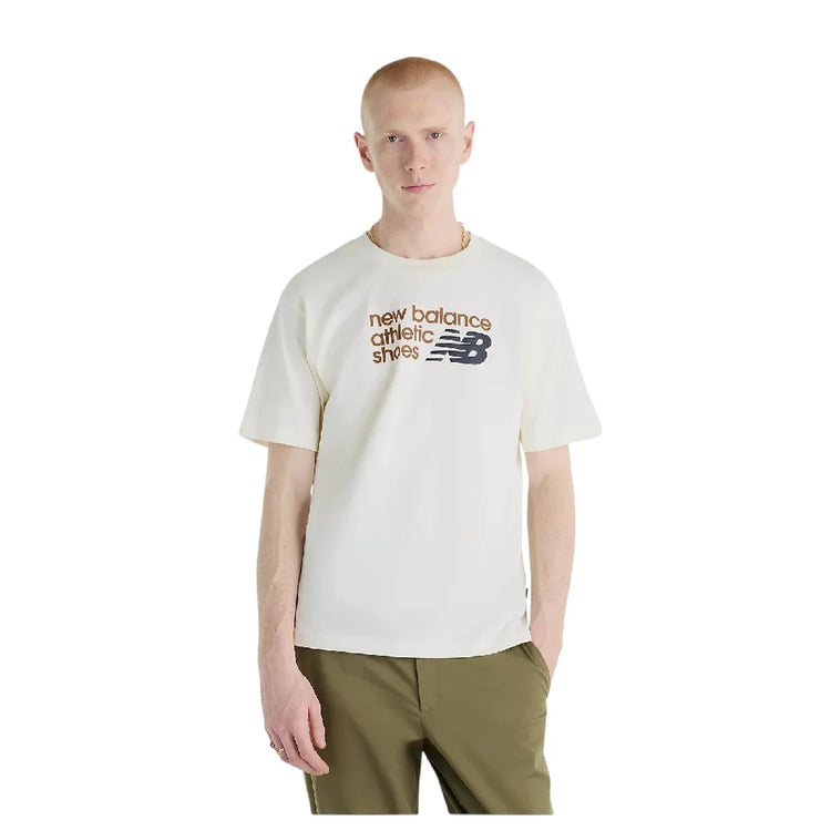 NEW BALANCE Athletics Premium Relaxed Chest Logo T-Shirt Angora MT51900AGA