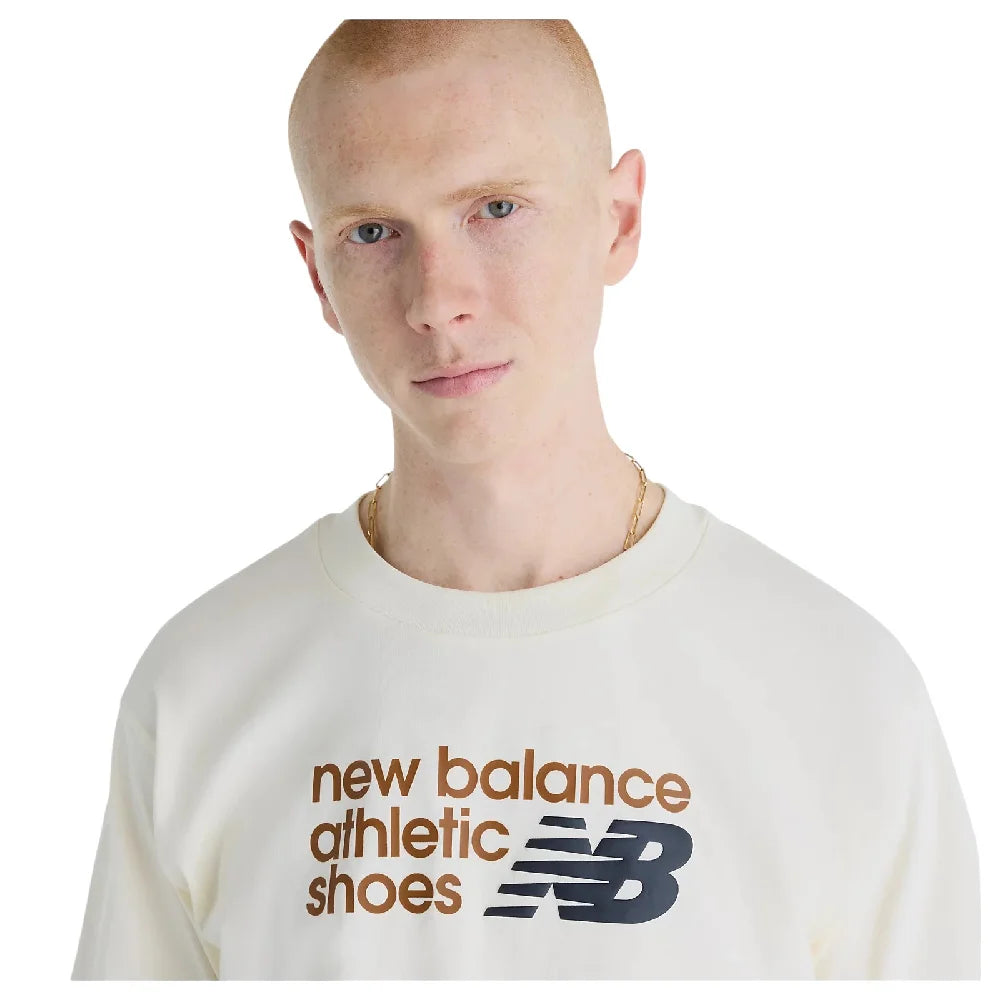 NEW BALANCE Athletics Premium Relaxed Chest Logo T-Shirt Angora MT51900AGA
