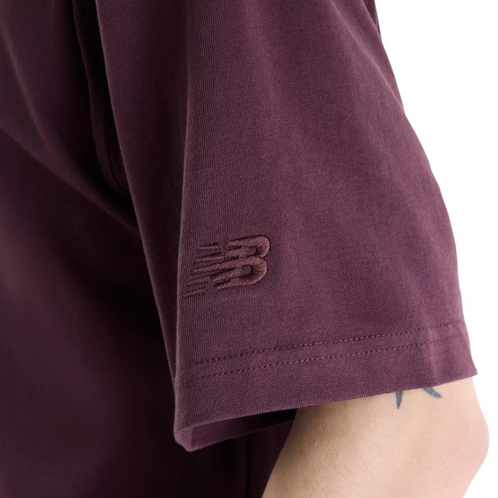 NEW BALANCE Athletics Flocked Logo T-Shirt Cherry MT62I3O5YLR