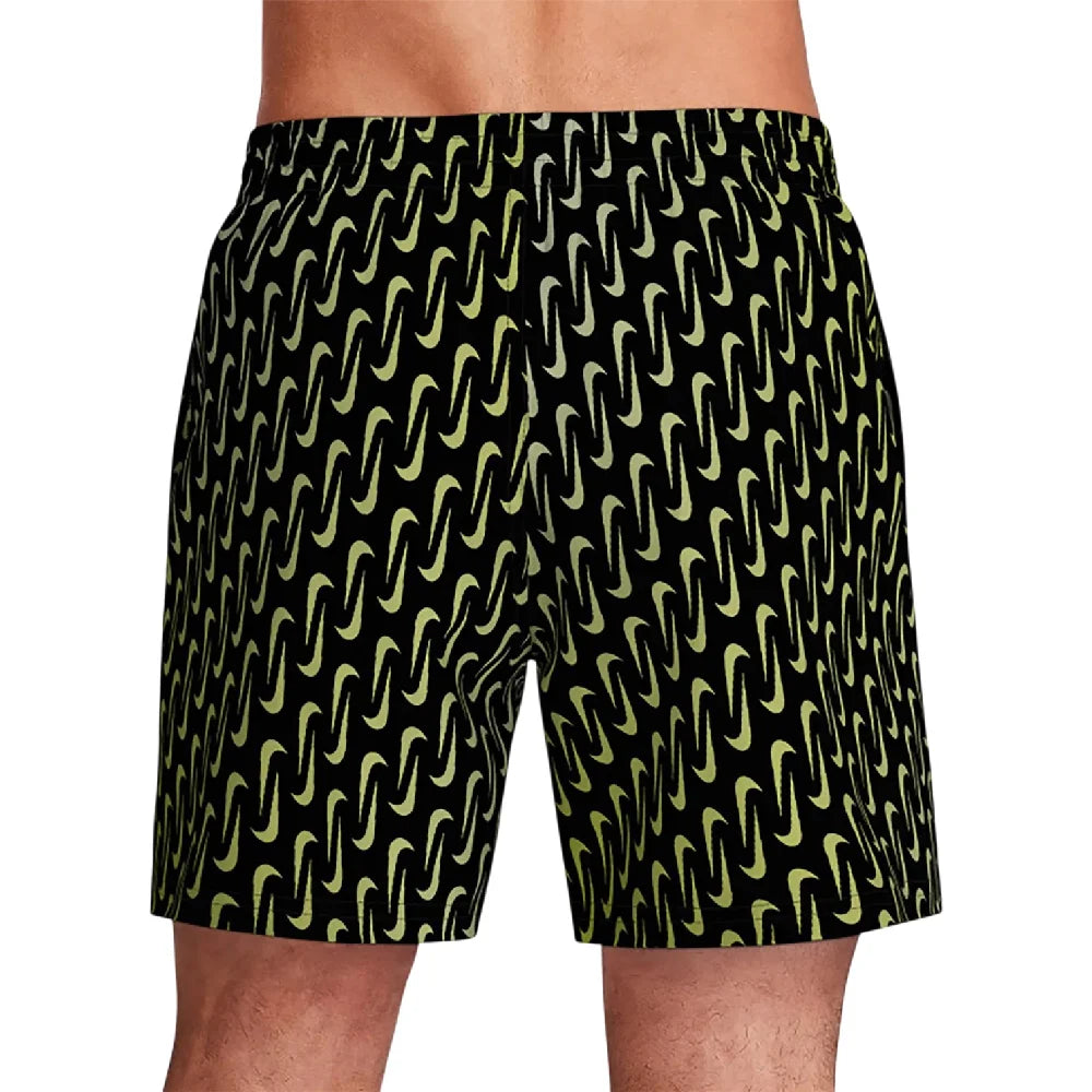 NIKE 5" Swim Short Black Yellow NESSG577-001
