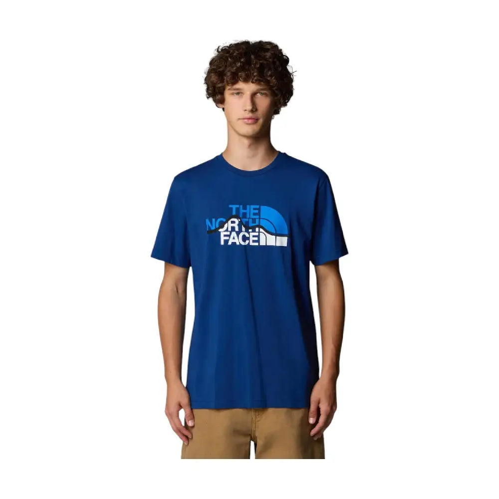 NORTH FACE S/S Mountain Line T-Shirt Blue NF0A87NTD1R1