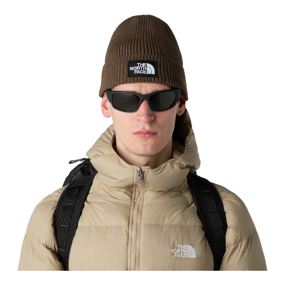 NORTH FACE TNF Logo Box Cuffed Beanie Brown NF0A8CHE1OI1