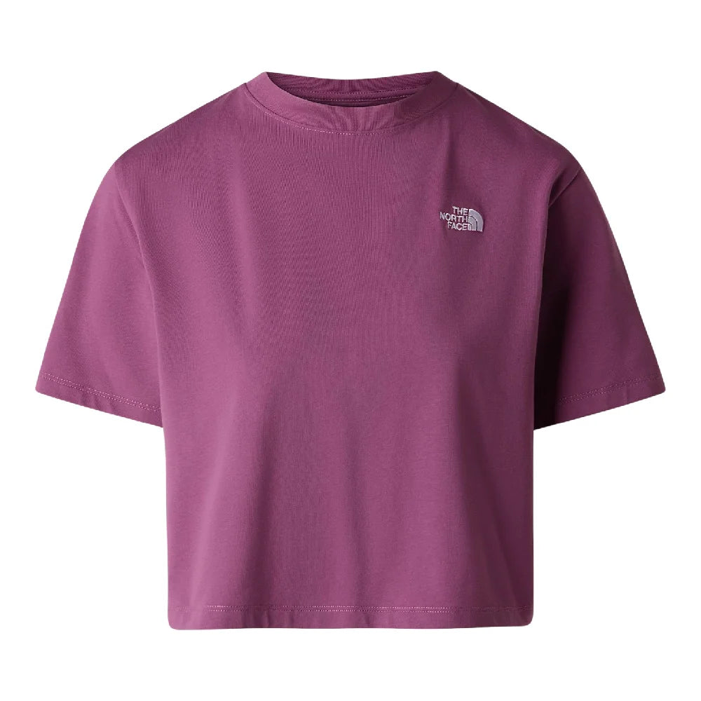 NORTH FACE Evolution Simple Dome Crop Relaxed T-Shirt Purple NF0A8FDHG4Y1