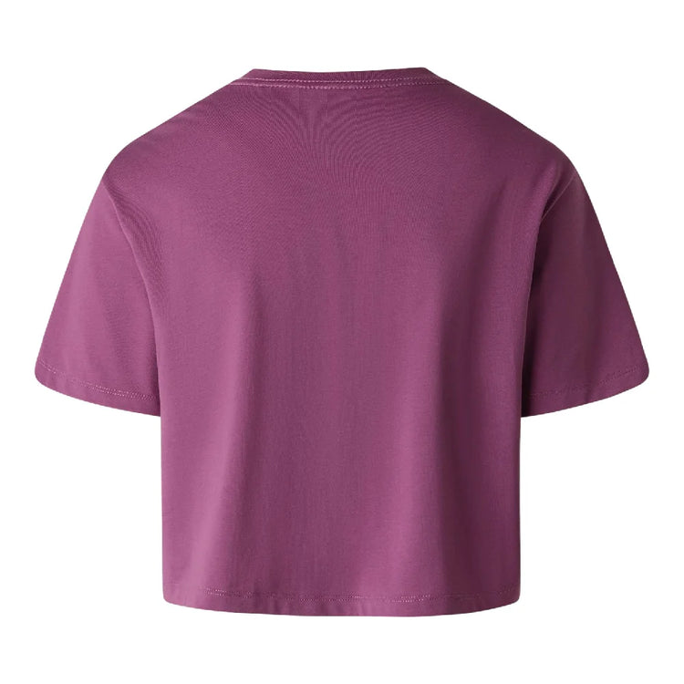 NORTH FACE Evolution Simple Dome Crop Relaxed T-Shirt Purple NF0A8FDHG4Y1