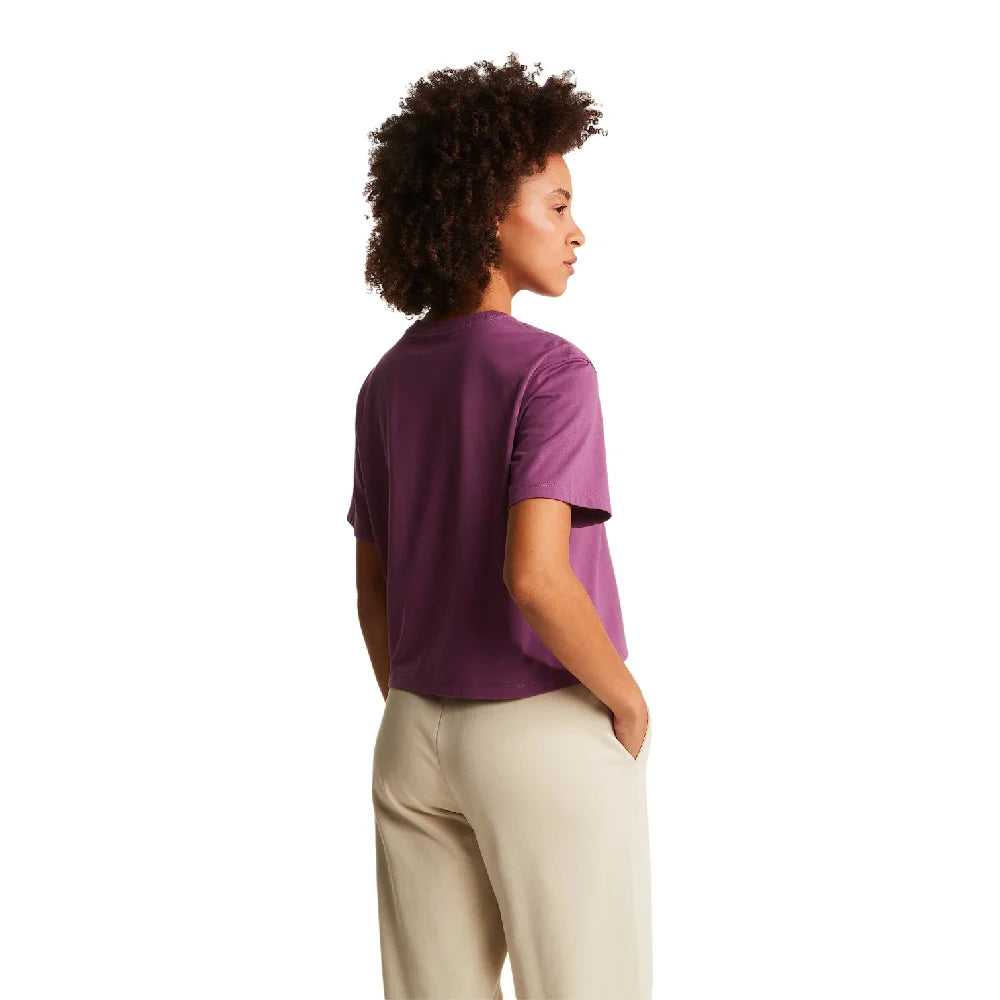 NORTH FACE Evolution Simple Dome Crop Relaxed T-Shirt Purple NF0A8FDHG4Y1