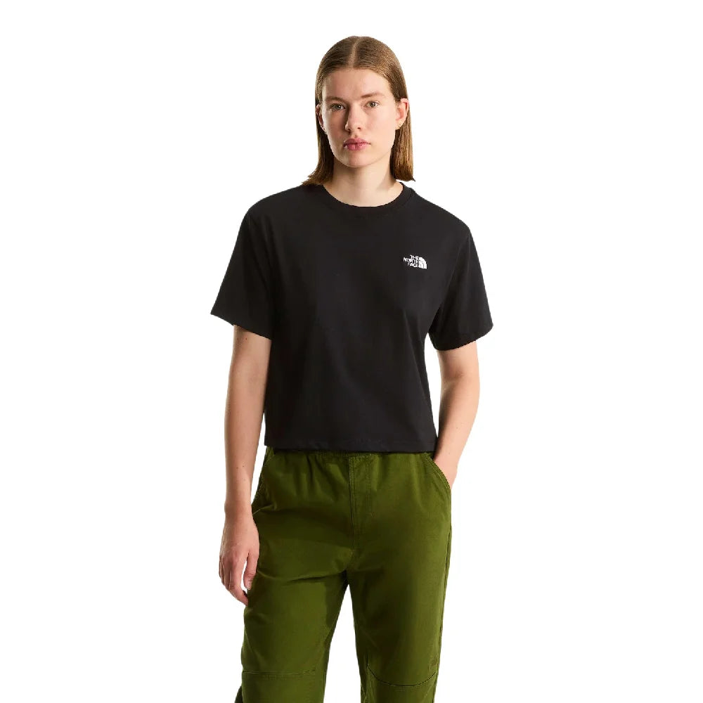 NORTH FACE Evolution Simple Dome Crop Relaxed T-Shirt Black NF0A8FDHJK31