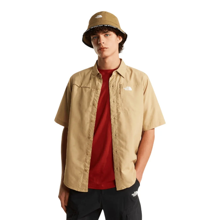 NORTH FACE Sequoia Short Sleeve Shirt Khaki Stone NF0A8FU6LK51