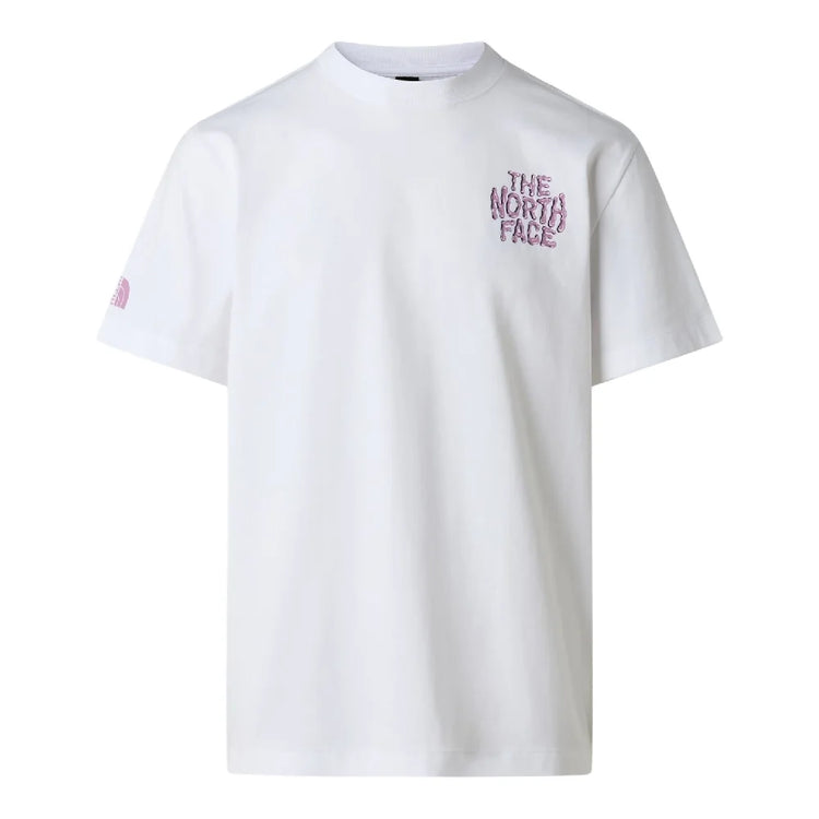 NORTH FACE Drip Logo Relaxed Short Sleeve T-Shirt White NF0A8GABFN41