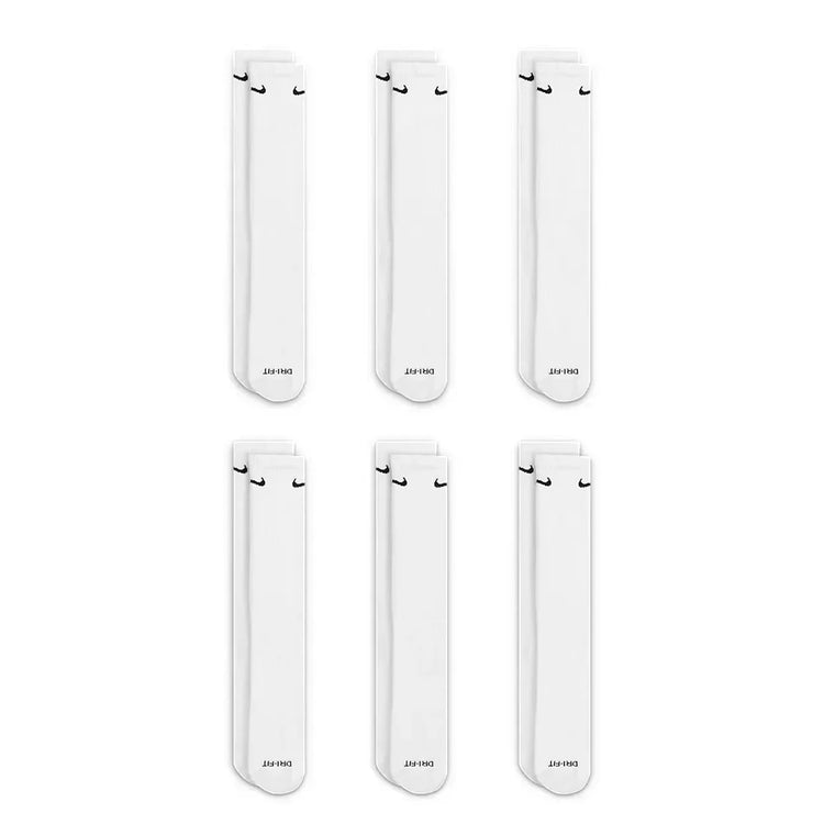 NIKE Everyday Plus Cushion Crew Socks White 6 Pairs SX6897-100