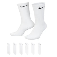 NIKE Everyday Cushioned Training Crew Socks (6 Pairs) White SX7666-100