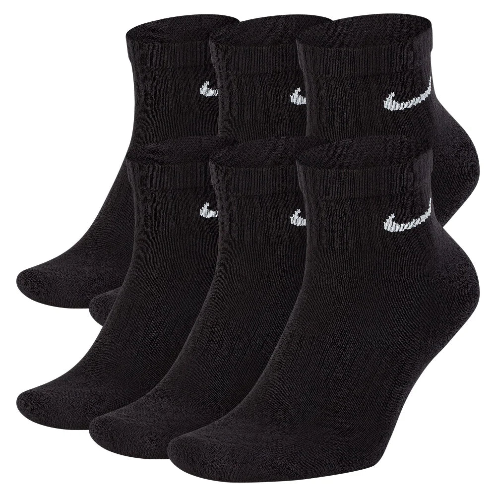 NIKE Everyday Cushioned Training Ankle Socks (6 Pairs) Black SX7669-010