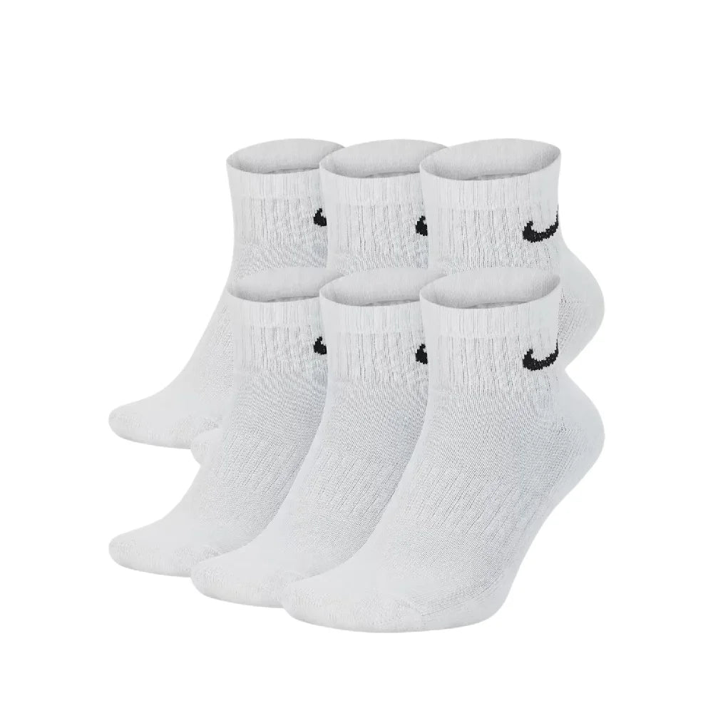 NIKE Everyday Cush Ankle Socks 6 Pairs White SX7669-100