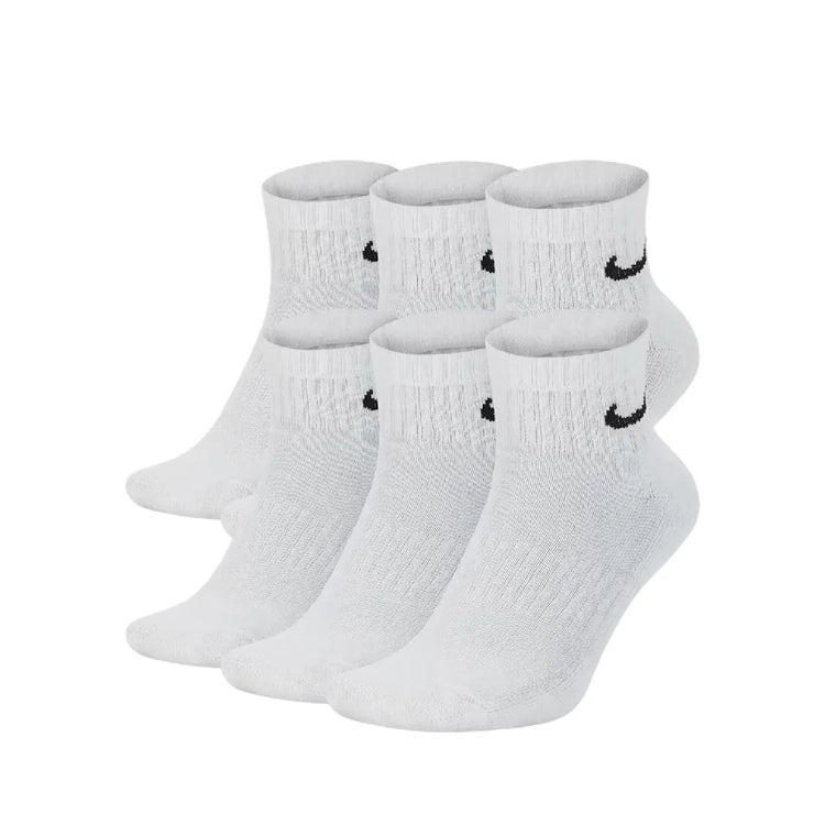 NIKE Everyday Cush Ankle Socks 6 Pairs White SX7669-100