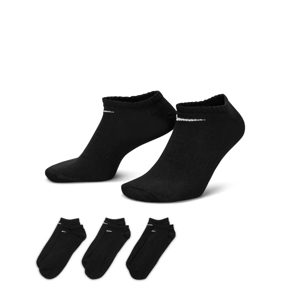 NIKE Everyday Lightweight Training No-Show Socks (3 Pairs) Black SX7678-010