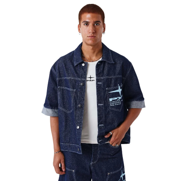PXP - PROJECT X PARIS Idea Short Denim Jacket Dark Blue U2693103-BK