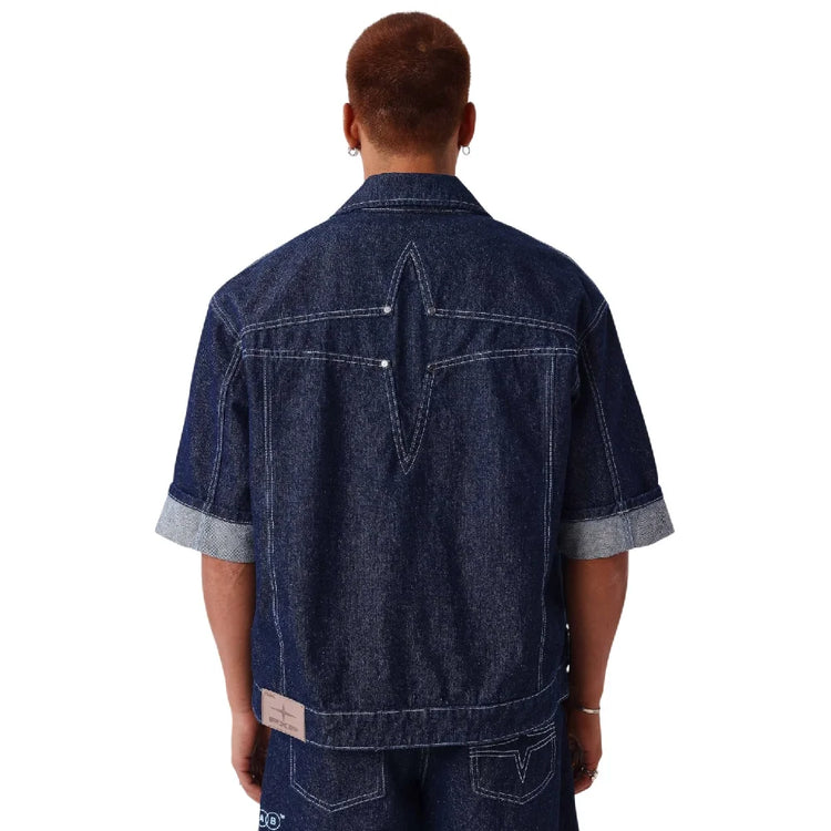 PXP - PROJECT X PARIS Idea Short Denim Jacket Dark Blue U2693103-BK