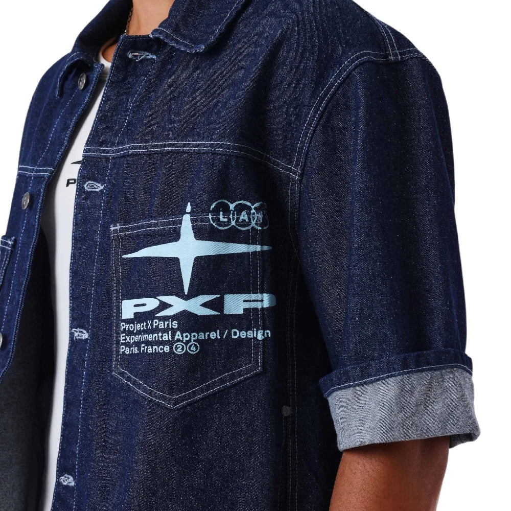 PXP - PROJECT X PARIS Idea Short Denim Jacket Dark Blue U2693103-BK