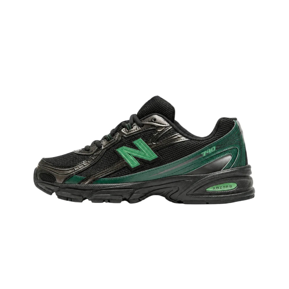 NEW BALANCE 740 Black Nordic Green Sneakers U7407T3