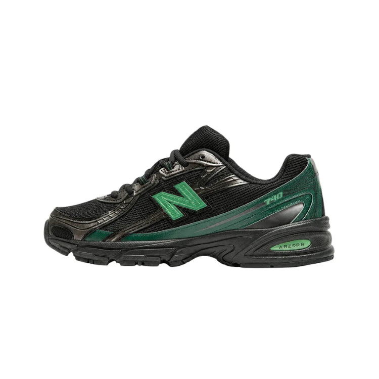 NEW BALANCE 740 Black Nordic Green Sneakers U7407T3
